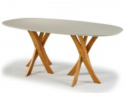 Conjunto Mesa de Jantar 3D Moveis Bella Canada com 06 Cadeiras 1.80 x 0.90 Oval